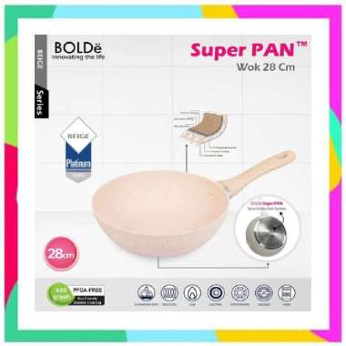 WOK 28CM BEIGE BOLDE