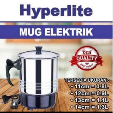 Hyperlite Mug Elektrik Stainless / Cangkir Listrik / Pemanas Air 15CM