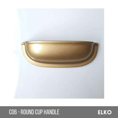 Etivo C06 Round Cup Handle | Tarikan Pintu Laci Tangkup Bundar Klasik gold