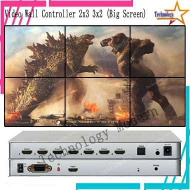 HDMI 2x3 Video Wall Controller 3x2 Untuk 6 TV (Big Screen) with Audio