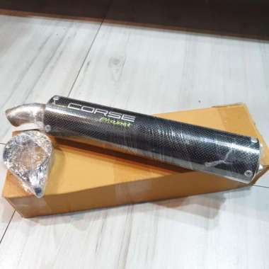 Slenser Silencer Knalpot 2tak Corse Project Carbon Sandblast Original