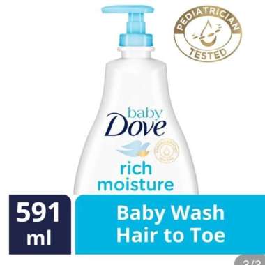 Promo Harga Dove Baby Hair to Toe Wash Rich Moisture 591 ml - Blibli