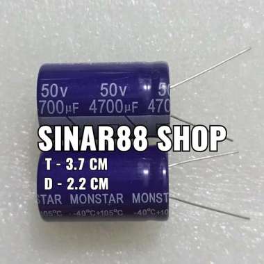 ELCO ECO EKO ELKO CAPASITOR 4700UF/50V 4700UF 50V 4700UF50V 4700/50V 4.700UF/50V MONSTAR