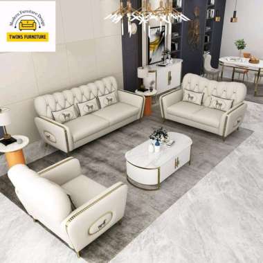 sofa 321 mewah putih elegant sofa jati premium