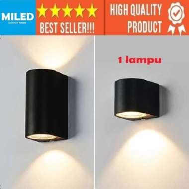 LAMPU HIAS DINDING MINIMALIS OUTDOOR WATERPROOF ANTI AIR INCLUDE LAMPU BULAT 1ARAH