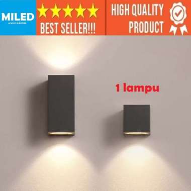 LAMPU HIAS DINDING MINIMALIS OUTDOOR WATERPROOF ANTI AIR INCLUDE LAMPU KOTAK 1ARAH