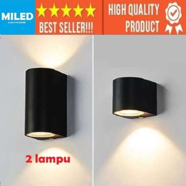 LAMPU HIAS DINDING MINIMALIS OUTDOOR WATERPROOF ANTI AIR INCLUDE LAMPU BULAT 2ARAH