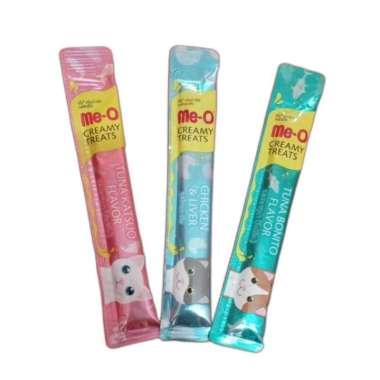 Meo Me-O Creamy Treats 15Gr Snack Kucing Cemilan Kucing Harga Satuan Salmon Flavor