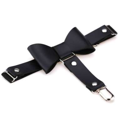 KozuVibes Strap Paha Ribbon Pita Garter Belt Sabuk Wanita Sabuk Pria Hitam