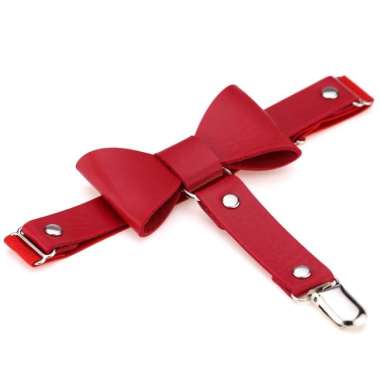 KozuVibes Strap Paha Ribbon Pita Garter Belt Sabuk Wanita Sabuk Pria Merah