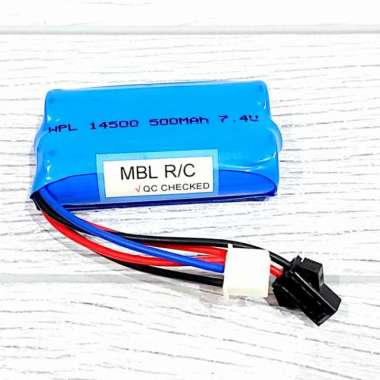 Mini Li-ion Battery 7.4 Volt 500 mAh Baterai WPL D12