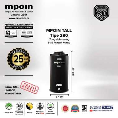 TANGKI AIR MPOIN PLUS 280 LITER TALL | TOREN AIR | TANDON AIR