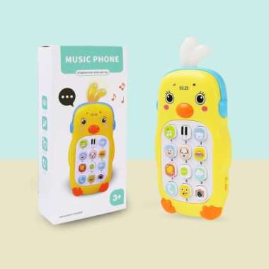 Mainan Edukasi Anak Telepon Bayi Baby Music Phone Penguin 3049