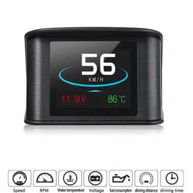 Display HUD Mobil OBD2 On-board Computer Speedometer - P10 Hitam