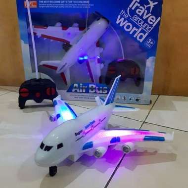 RC PESAWAT AEROBUS - MAINAN ANAK PESAWAT TERBANG RC REMOTE CONTROL Multicolor