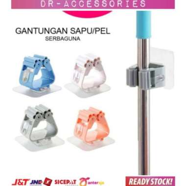 Gantungan Jepit Sapu Pel Tempel Rak Gantung Sapu Pel Mop Holder