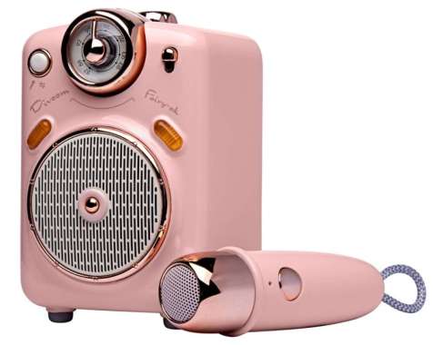 DIVOOM FAIRY-OK Portable Bluetooth Speaker Microphone Karaoke pink