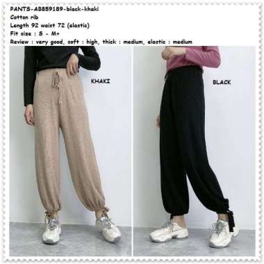 AB859189 Celana Panjang Rajut Jogger Joger Training Wanita Import