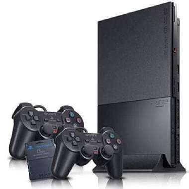 PS2 Slim seri 9xx hdd external 60GB dan 2 stik getar