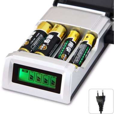 Taffware Smart Intelligent LCD 4 Slot Charger Baterai for AA AAA