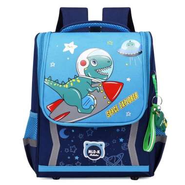 TAS RANSEL ANAK BALITA PAUD TK SEKOLAH COWOK CEWEK UNICORN DINOSAURUS Dino Darkblue