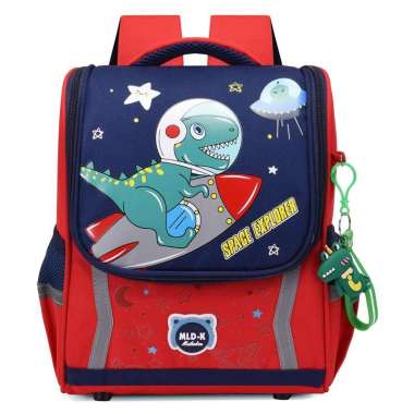 TAS RANSEL ANAK BALITA PAUD TK SEKOLAH COWOK CEWEK UNICORN DINOSAURUS Dino Merah