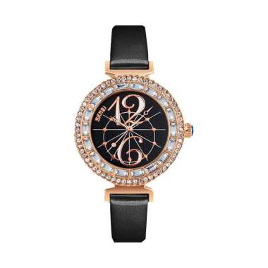 Jam Tangan Wanita Skmei 9158ONTM Original Black Rosegold