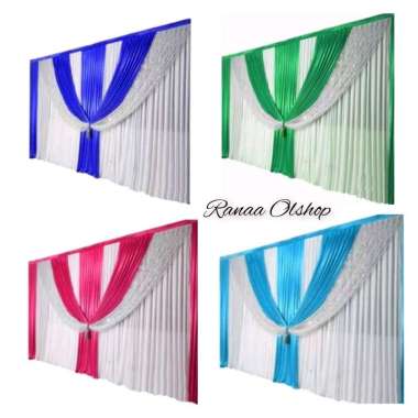 Backdrop background lamaran khitanan ulang tahun banner dekorasi pesta rempel juntai 5 csku7 230cm x