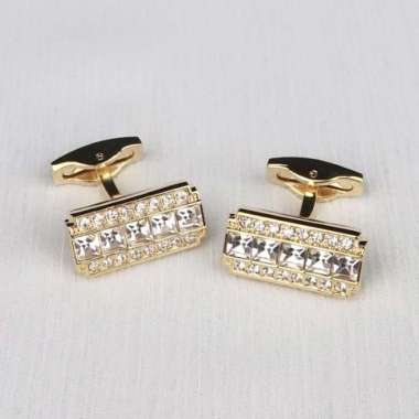 Fancy Cufflink Berlian Mewah Gold Thobe Kabak Pria - Pedro Cufflink