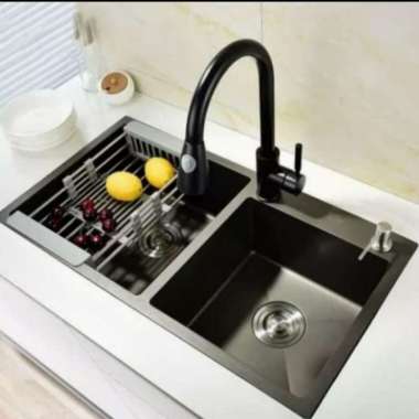 Kitchen Sink 8245 Black JKM / Bak Cuci Piring Paket Lengkap