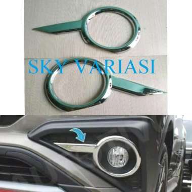 Ring Cover Fog Lamp Foglamp Chrome All New Rush 2018