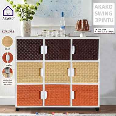 AKAKO LEMARI SWING 3 PINTU 3 SUSUN