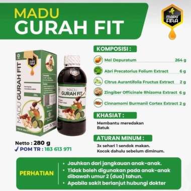 madu gurah fit herbal batuk original