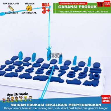 Mainan Edukasi belajar angka dan abjad, memancing ikan