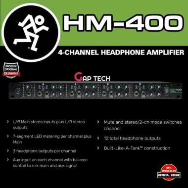 Mackie HM 400 / HM400 Professional 4-Channel Headphone Amplifier Original
