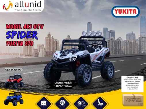 Mainan anak mobil aki Yukita 870 Spider Jeep UTV Spider 4x4 Ban Karet