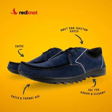 Redknot Dhafin Hitam - Sepatu Formal Casual 40 Biru