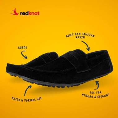 Redknot Stoboard Navy Sepatu Loafers Pria Murah 40 Hitam