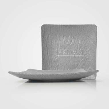 PRUMU Melamine Stone Piring Kotak 9 inch - Piring Saji - Piring Cafe - Piring Hotel - Piring Restora