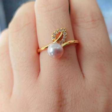 Cincin Mutiara Kecil Mutiara Asli Air Tawar