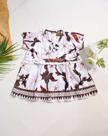 BAJU ANAK PEREMPUAN 0-2 TH DRESS BATIK ATASAN BATIK ANAK BAJU RUMAH ANAK BATIK ATASAN BATIK ANAK BAJ
