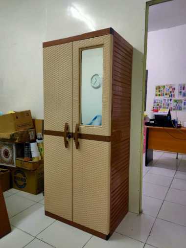 My Top Lemari Plastik 2 pintu + Kaca Cermin + kunci