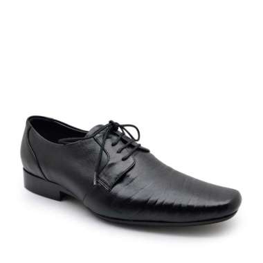 Marelli Sepatu Pria Pantofel Kantor Kulit Asli Tali - BV 023 black 41 Hitam