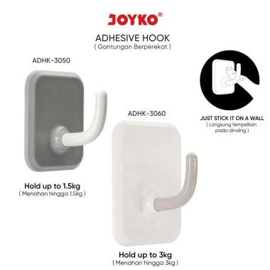 Gantungan Adhesive Hook Tempel Dinding Perekat Joyko ADHK-3050 ~ 3060 ADHK-3060