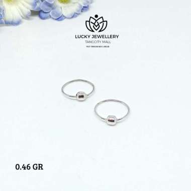 ANTING KNIP BOLA BAYI EMAS PUTIH KADAR 750/17K 0.46 GR