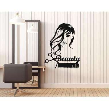 Cutting Sticker Hair Salon Potong Rambut Wallstiker Beauty Dinding Spa
