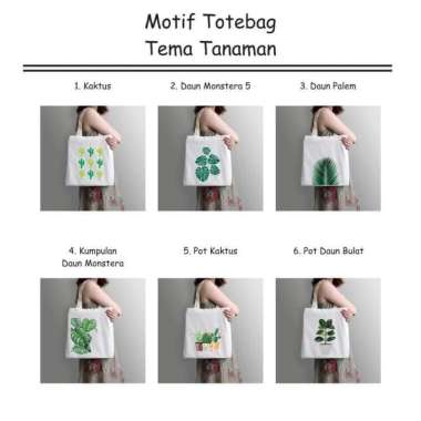 Goody Goodie Bag Totebag Go Green Tanaman Monstera Sablon Tas Unisex