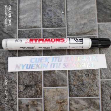 Stiker Motor Mobil Laptop Sepeda Cuek Itu Bawaan Hologram Kata Humor