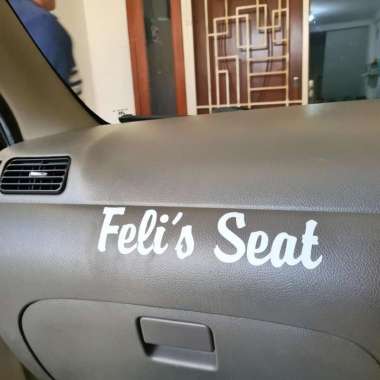 Stiker Request Nama Custom Dashboard seat Mobil Tiktok Cutting