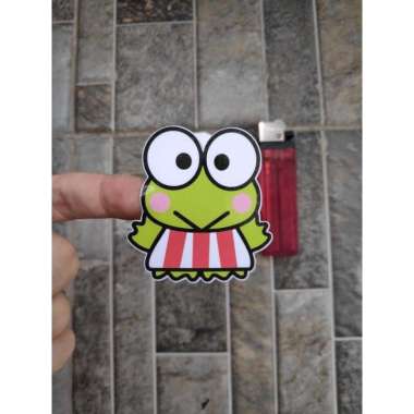 Stiker Vinyl Keropi Karakter Motor Helm Laptop Case HP Sepeda PrintCut